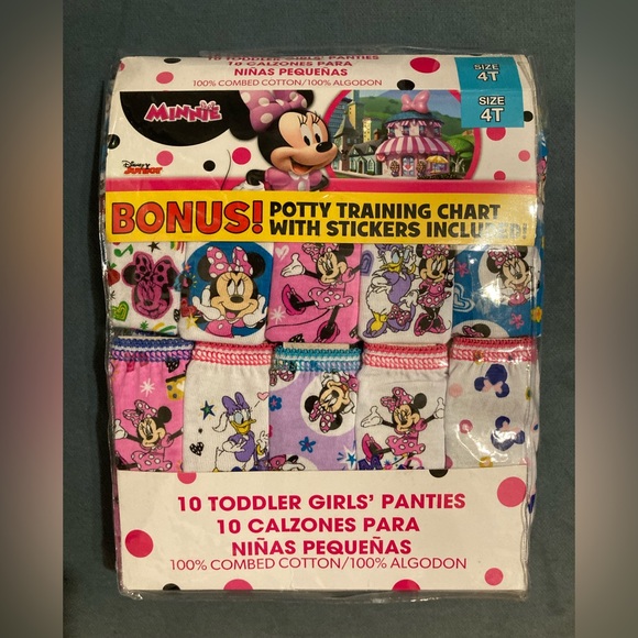 🎀🩲🎀Disney Minnie Mouse Toddler Girls' Panties - Pink and Purple Pack - Picture 1 of 2